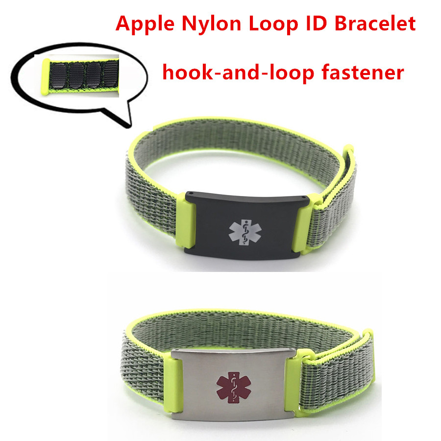 Apple Nylon Loop Sport Medical ID Bracelets